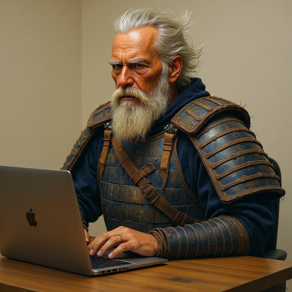 Character Sitting at a desk - After