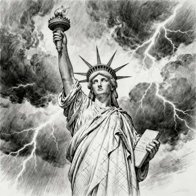 Statue of Liberty Drawings - AI Generated Art gallery