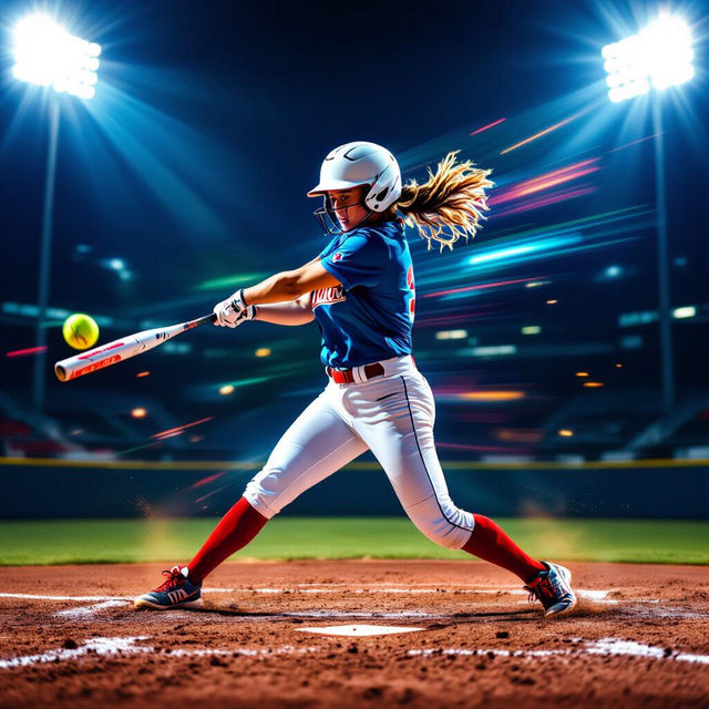 Softball Wallpaper: AI-Generated Designs gallery