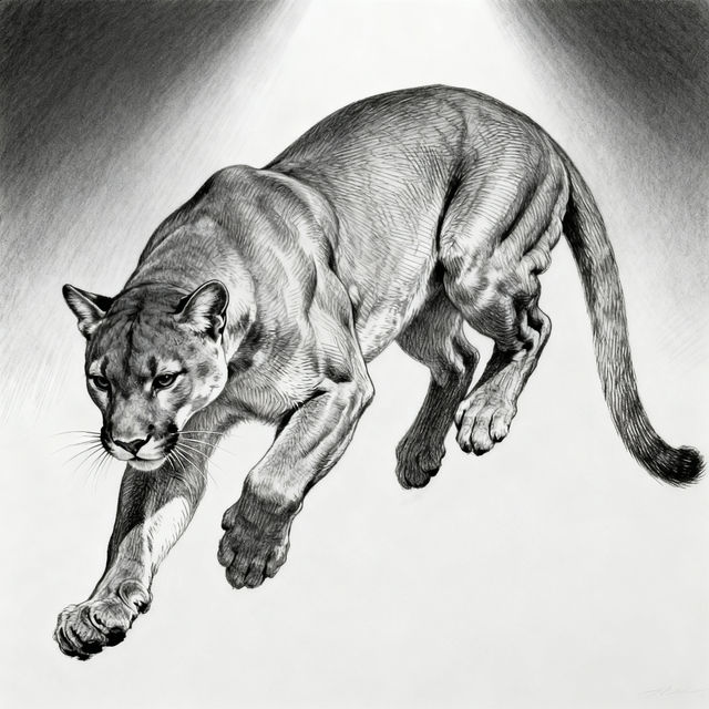 Cougar Drawings - AI Generated gallery