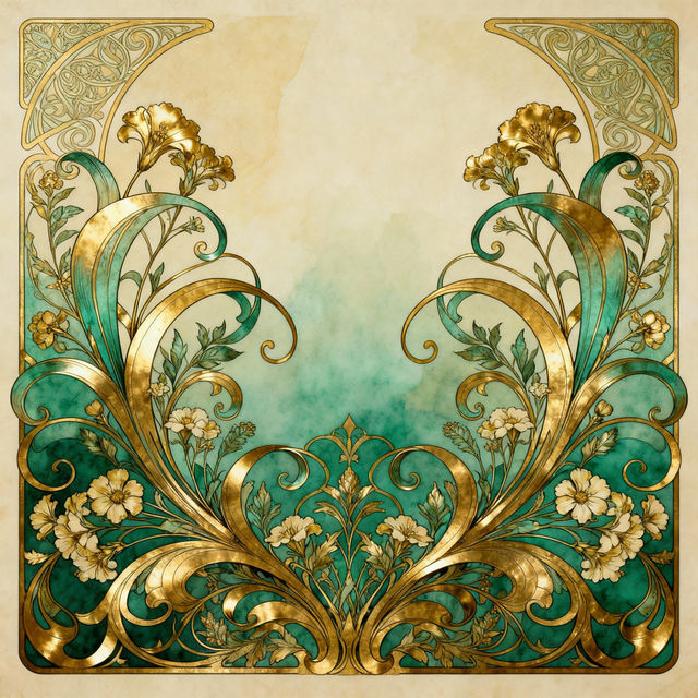Art Nouveau Backgrounds - AI Generated gallery