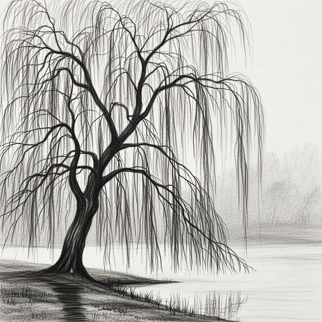 Explore AI-Generated Willow Tree Drawings gallery