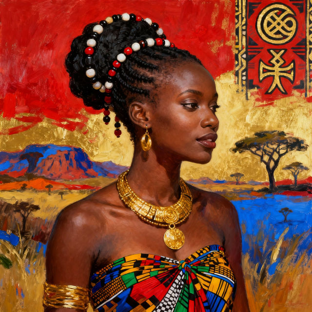 Black Woman Drawings - Created with AI gallery