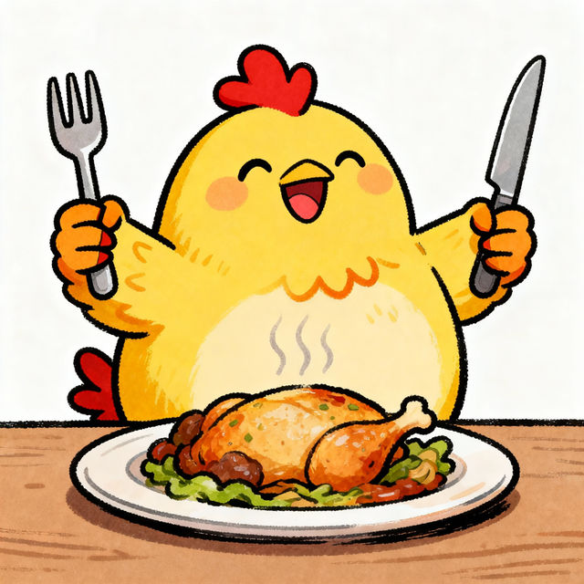 Chicken Drawing Food - AI Generated gallery