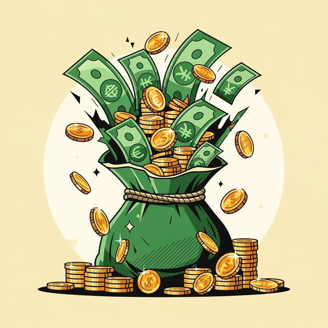 Money Bag Drawings Created With AI gallery
