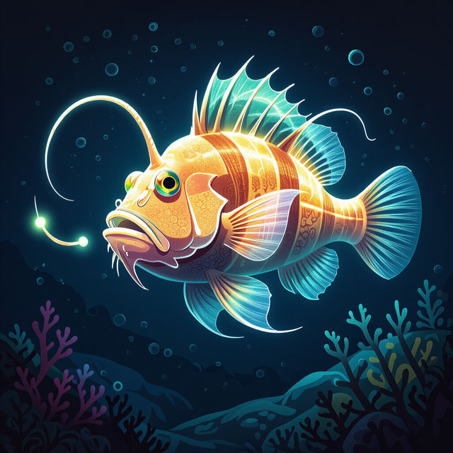 Angler Fish Drawings - Created With AI gallery
