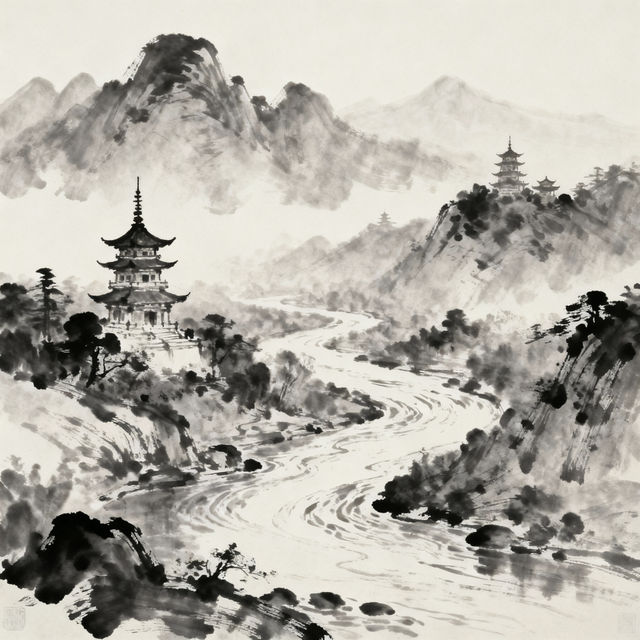 Ancient China Drawings - AI Generated Art gallery