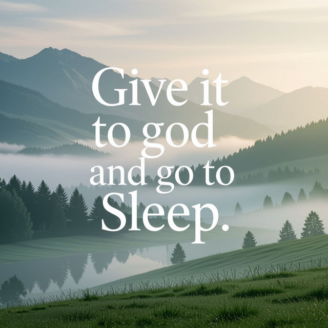 Give It To God And Go To Sleep Wall Art gallery