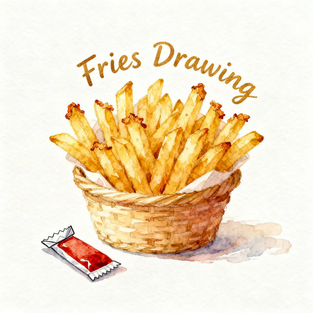 Fries Drawings - Made With AI gallery