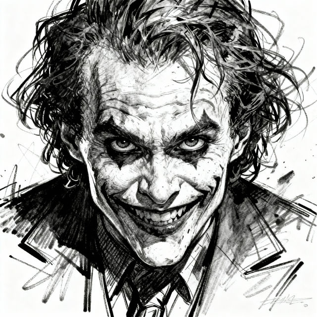 Joker Sketch Art - Made With AI gallery