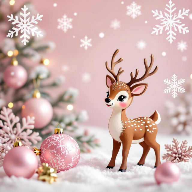 Aesthetic Cute Pink Christmas Wallpapers gallery