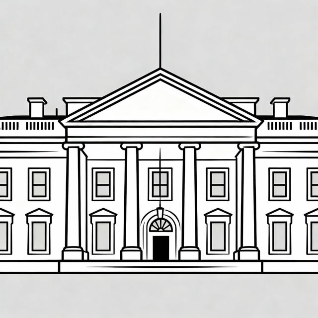 White House Easy Drawing gallery
