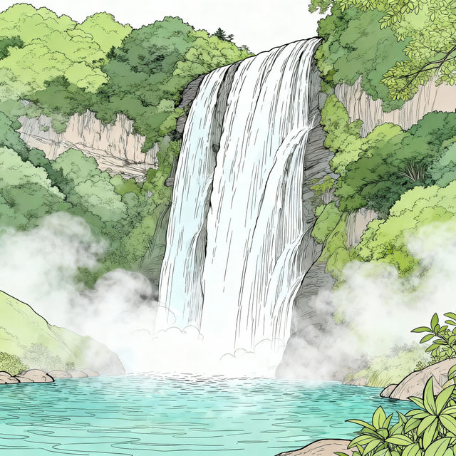 Easy Waterfall Drawings gallery