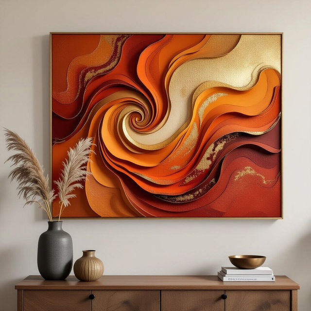 Burnt Orange Wall Art - AI Generated gallery