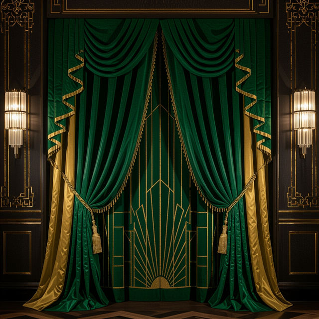 Art Deco Curtains - AI Generated Designs gallery