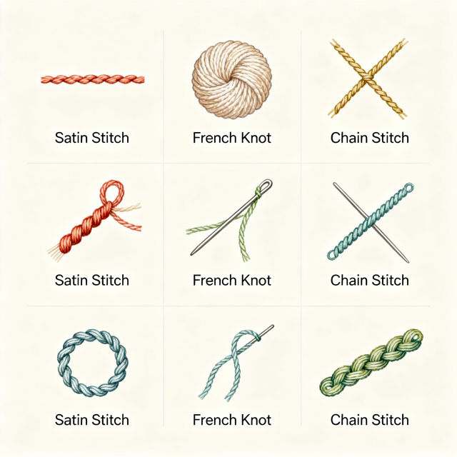 Embroidery Stitches Names With Pictures gallery