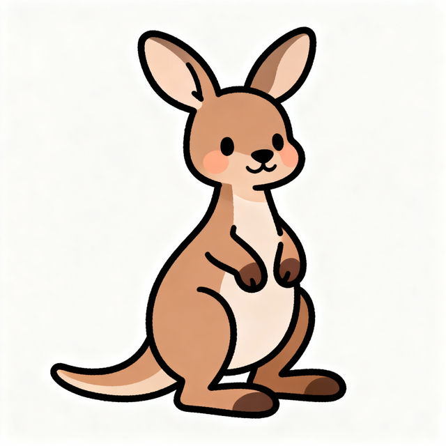 Easy Kangaroo Drawing gallery