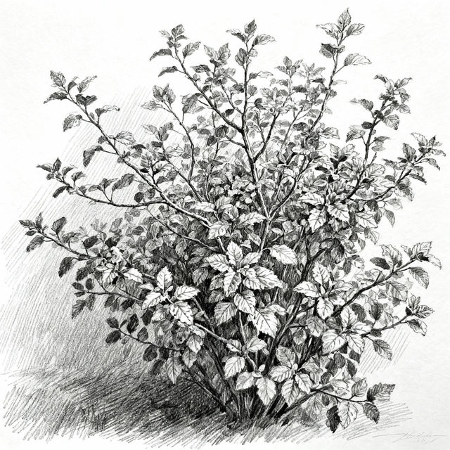 Shrub Drawing Gallery gallery