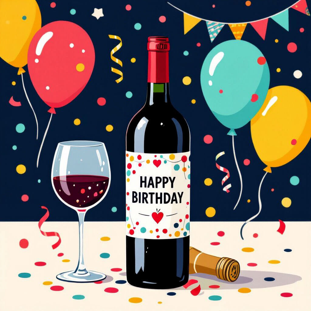 Happy Birthday Wine Images - Create Festive Designs