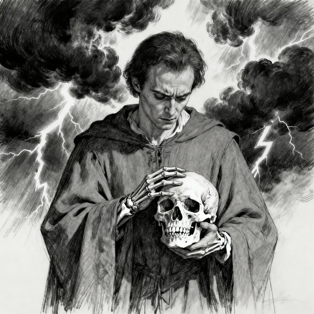 Hamlet Drawings - AI Generated gallery