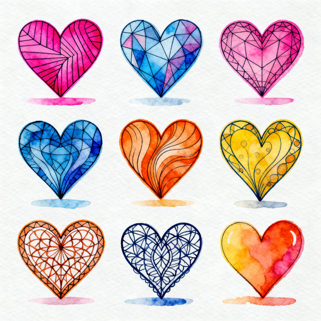 Drawing Hearts - AI Art gallery