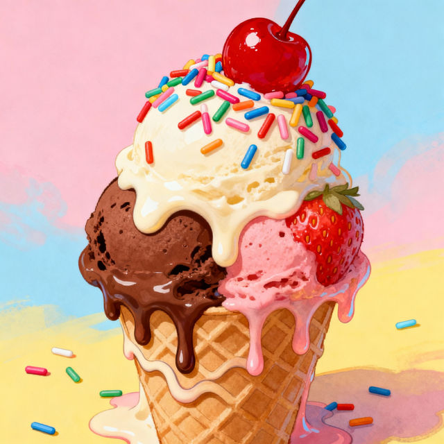Ice Cream Drawings - Made With AI gallery