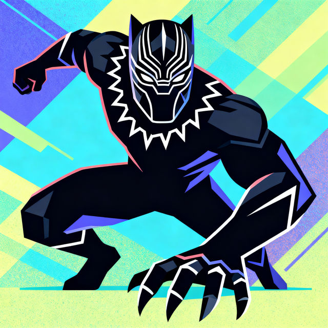 Black Panther Easy Drawing gallery