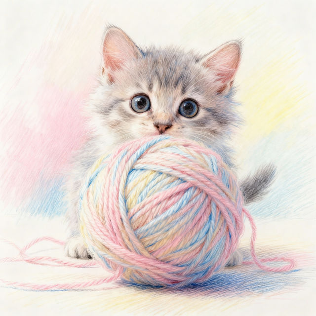 Kitten Drawings - Cute Cat Art gallery