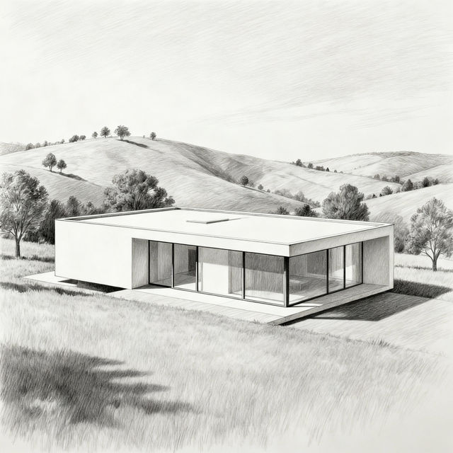 Modern House Drawings - AI Generated gallery