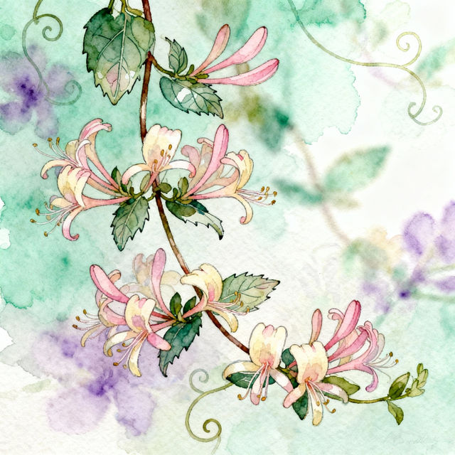 Honeysuckle Drawings - AI Generated Art gallery