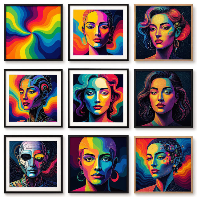 AI Art in Typical Picture Frame Sizes gallery