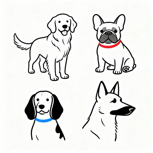 Simple Dog Drawings gallery