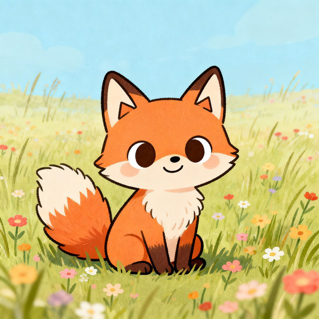 Fox Drawing For Kids gallery