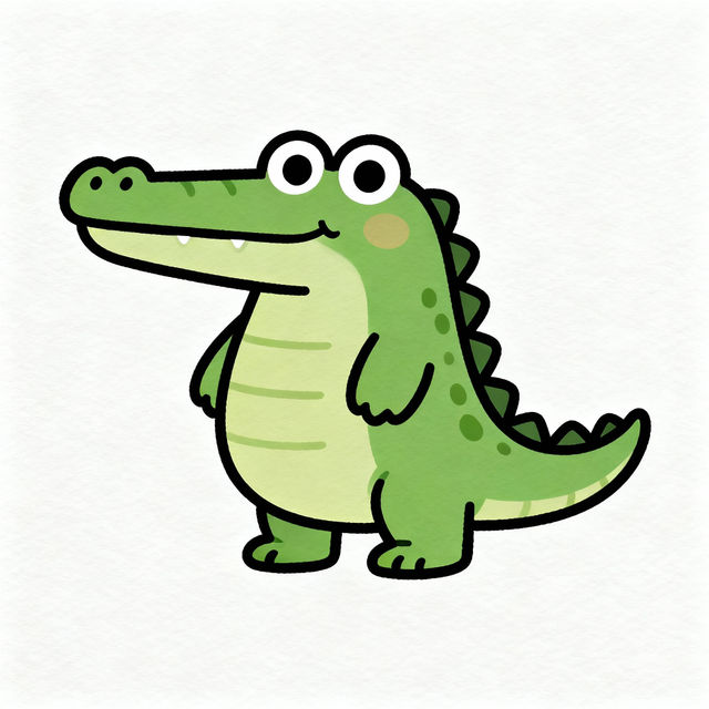 Easy Crocodile Drawings gallery