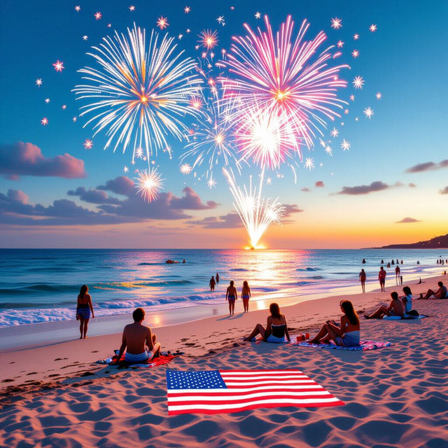 Happy 4th of July Beach Images gallery