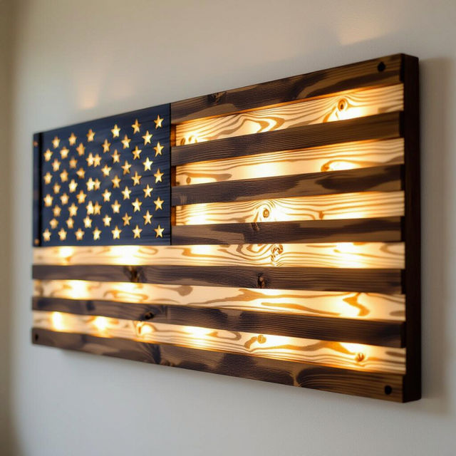 Wooden American Flag Wall Art gallery