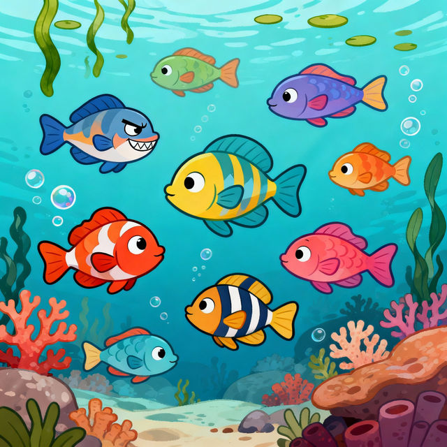 Cartoon Fish Drawings - Made With AI gallery