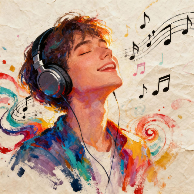 Listening To Music Drawing Art gallery