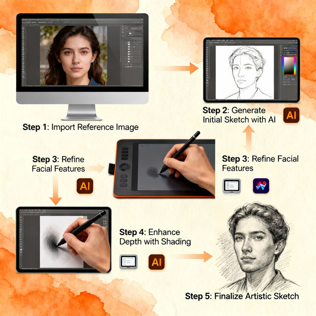 Sketch Step By Step With AI gallery