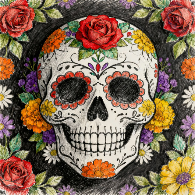 Day of the Dead Drawings - Easy & Artistic gallery