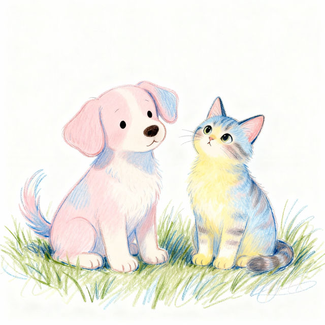Dog and Cat Drawings - AI Generated Art gallery