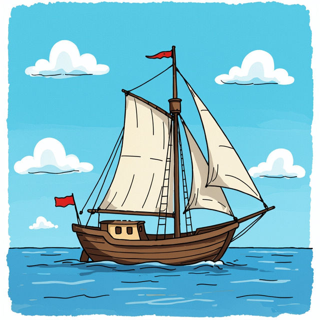 Easy Ship Drawing - Made With AI gallery