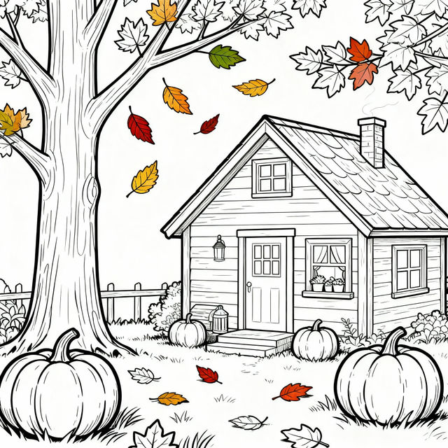 Fall Pictures to Color gallery
