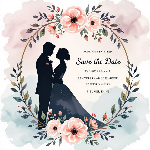 Picture Wedding Invitations - Created with AI gallery
