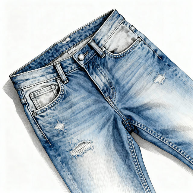 Pants Drawing - AI Generated gallery
