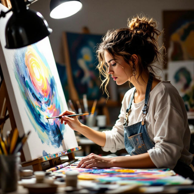 Woman Drawing Full Body Art gallery