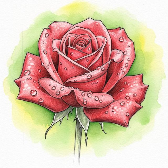 AI Rose Drawings Gallery gallery