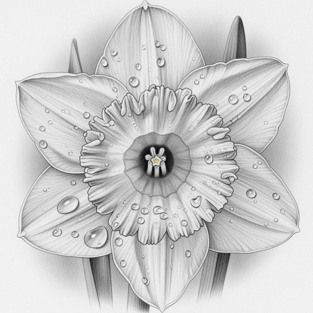Explore AI-Generated Daffodil Drawings gallery