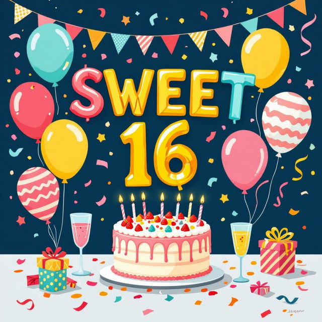 Happy Sweet 16 Birthday Images - AI Generated gallery