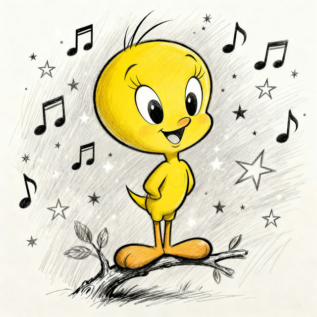Tweety Bird Drawings - AI Generated Art gallery
